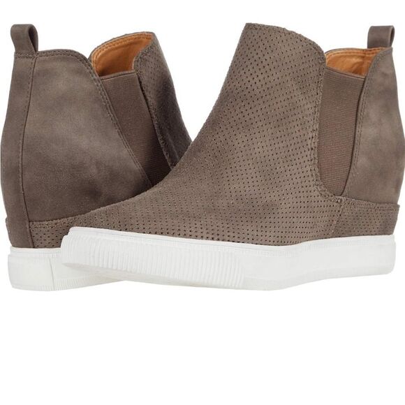 DV by Dolce Vita taupe suede Kerry Hidden Wedge Ankle Booties Sneakers, size 7.5 - Picture 1 of 8